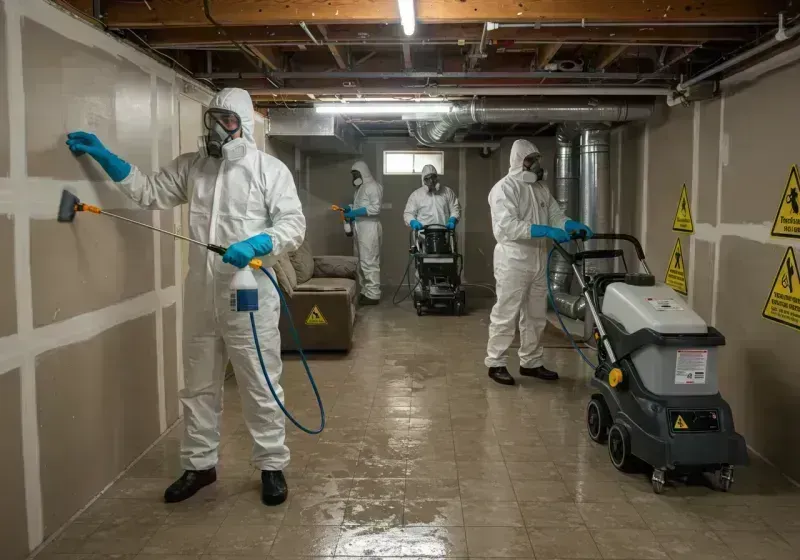 Basement Moisture Removal and Structural Drying process in Terry, MT